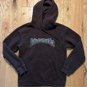 H&M Men's Brown Graphic Pullover Relaxed Fit Hoodie. Size XS.